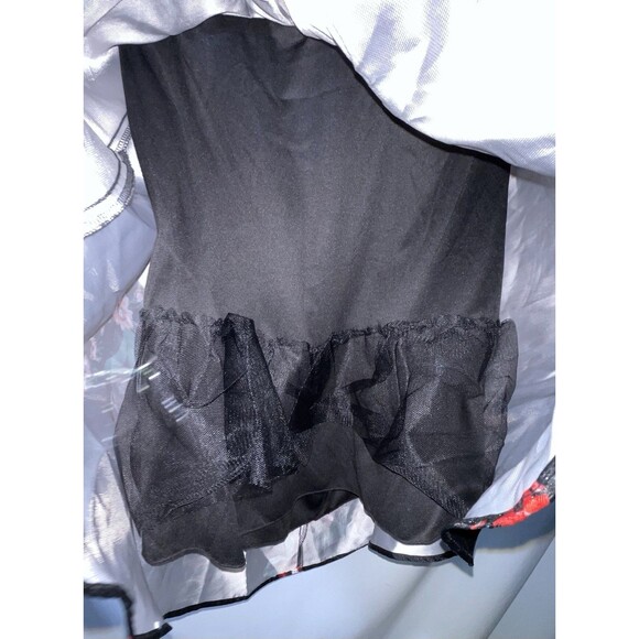 B Smart Mini Dress Black Floral Lined Tule Juniors Size 15 - Picture 3 of 6